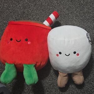 Plushie Set with Red and White Characters